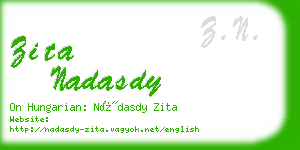 zita nadasdy business card